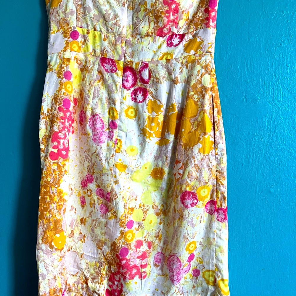 J. Crew ~ Floral Strapless Summer Dress SIZE 4 - Picture 7 of 13